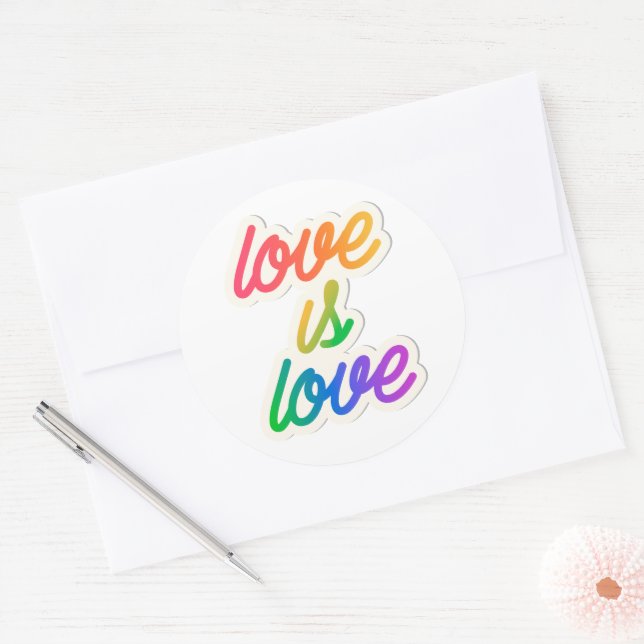 Adesivo O amor é LGBT (Envelope)