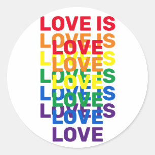 Adesivo O amor é o amor do arco-íris, padrão moderno de ti