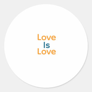 Adesivo O amor é o gay do orgulho cor azul laranja do LGBT