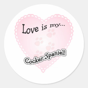Adesivo O amor é o meu Cocker Spaniel - Sticker