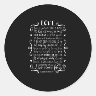 Adesivo O Amor é Paciente O Amor é Gentil Citação Cristã C