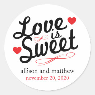 Adesivo O Amor É Rótulo Fashiado (Preto/Vermelho)