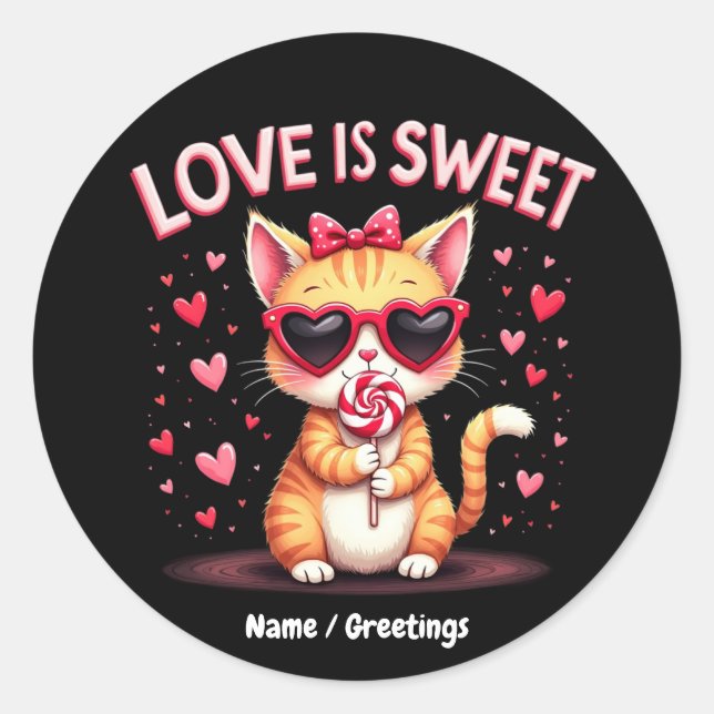 Adesivo O Amor É Um Bom Momento Delicioso Cheio De Choco (Frente)