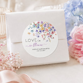 Adesivo O Amor Está em Flor Camarões Chás de Bebê