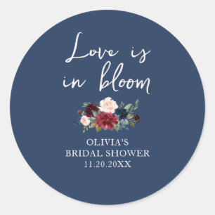 Adesivo O amor está em flor no Chuveiro de Noiva Floral