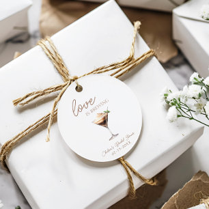 Adesivo O Amor Está Fermentando Churrasco de Noivado Espre