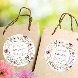 Adesivo O amor está florescendo chá de noiva boho flor sil