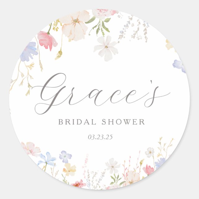 Adesivo O Amor Está No Bloom Chá de panela. (Frente)