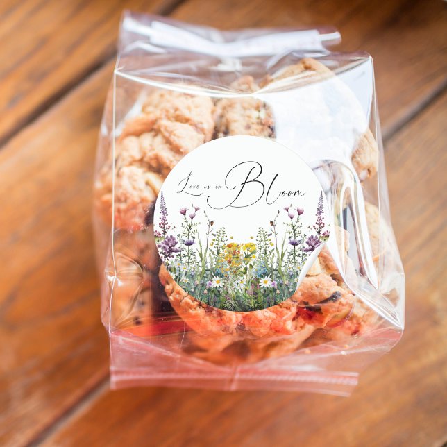 Adesivo O amor está no Bloom Wildflower Chá de panela (Criador carregado)