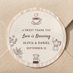 Adesivo O Amor está Preparando Café Moka Chaleira para Chá