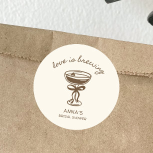 Adesivo O Amor Está Sendo Preparado Café Espresso Chá de N