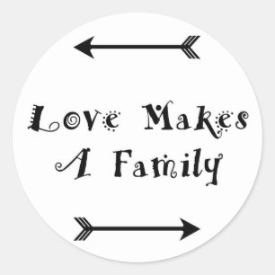 Adesivo O amor faz uma família - adopção da parentalida