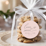 Adesivo O Amor Moderno É Um Casamento Bonito<br><div class="desc">simples roteiro moderno minimalista "o amor é doce",  doce e empoeirado,  pincelada,  pinto-pia-adesivo.</div>