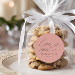 Adesivo O Amor Moderno É Um Casamento Bonito<br><div class="desc">simples roteiro moderno minimalista "o amor é doce",  doce e empoeirado,  pincelada,  pinto-pia-adesivo.</div>