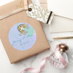 Adesivo O amor nos dá um Casamento Fada