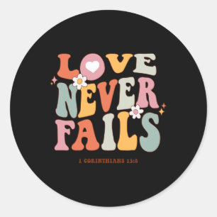 Adesivo O Amor Nunca Falha Na Cotação De Positividade Retr