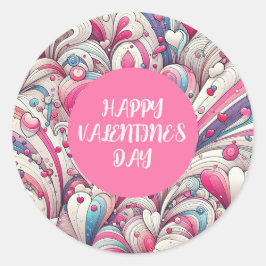 Adesivo O amor para sempre corações padrão