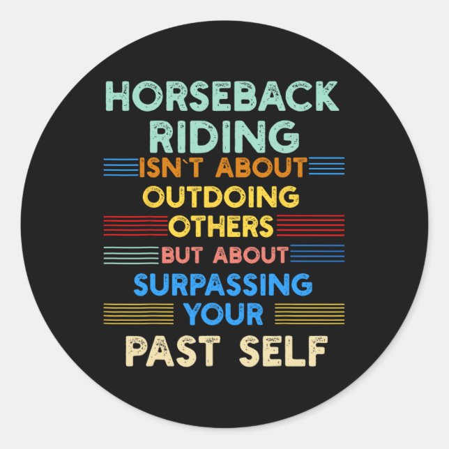 Adesivo O Anel Horseback Está A Superar O Seu Passado Auto (Frente)