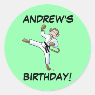 Adesivo O Aniversário de Artes Marciais do Andrew