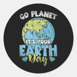 Adesivo O Aniversário do Planeta Vai Planeta É O Dia da Te