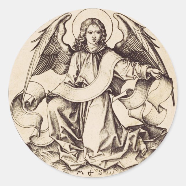 Adesivo O Anjo de São Mateus - Símbolo da Arte Fina (Frente)