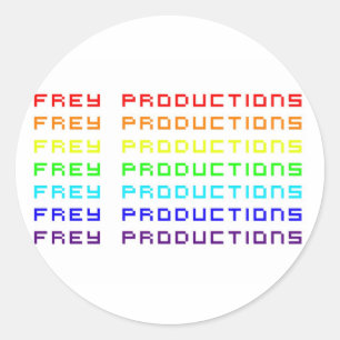 Adesivo O arco-íris das produções de Frey rotula a