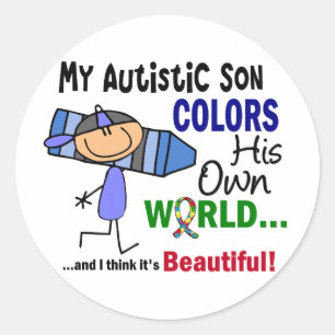 Adesivo O autismo COLORE SEU PRÓPRIO filho do MUNDO