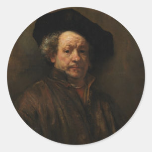 Adesivo O autorretrato de Rembrandt van Rijn é arte