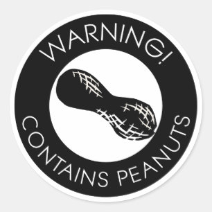 Adesivo O aviso preto e branco contem o símbolo dos