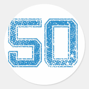 Adesivo O azul ostenta Jerzee número 50