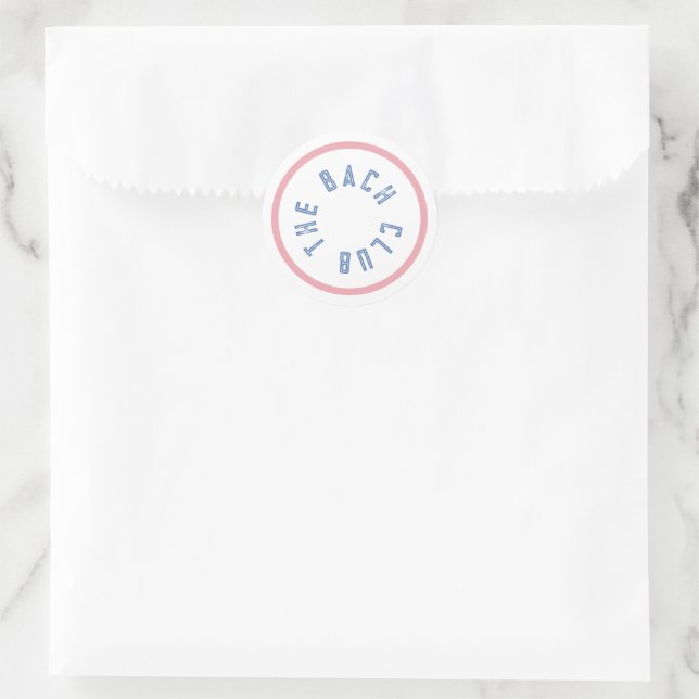 Adesivo O Bach Club Crista Azul Faixa Rosa (Bolsa)