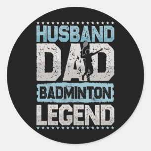 Adesivo O Badminton lê o Badminto do Tartaruga Retro