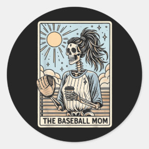 Adesivo O Baseball Mãe Skeleton Tarot, Baseball Mama Mot