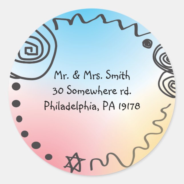 Adesivo O bastão musical jazzístico Mitzvah do bar convida (Frente)