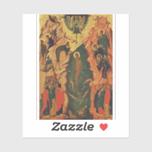 Adesivo O Batismo de Cristo ícone bizantino