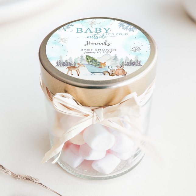 Adesivo O bebê é frio fora do Chá (Criador carregado)