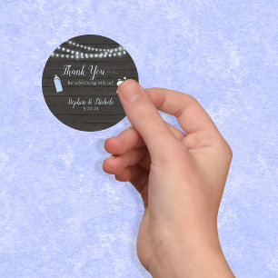 Adesivo O Bebê Está Fazendo Chá de fraldas Azul Obrigad