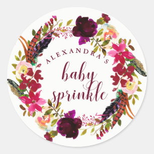 Adesivo O bebê floral da grinalda   de Boho polvilha