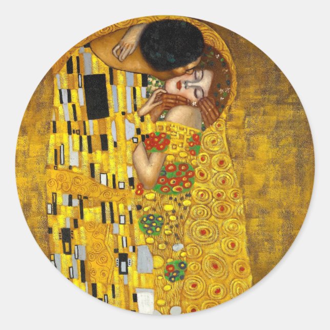 Adesivo O Beijo de Gustav Klimt (Frente)