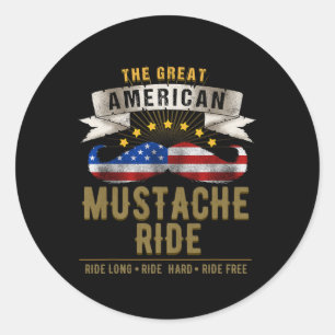 Adesivo O bigode Americano Viaja 4 De Julho Para O Patriót