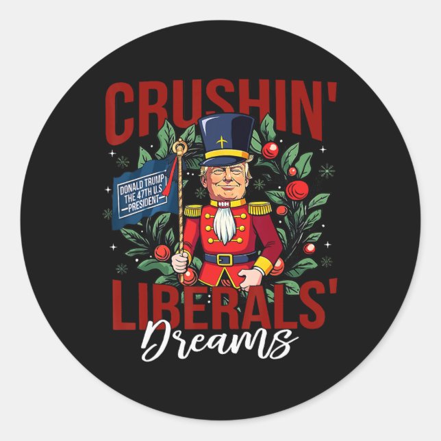 Adesivo O biscoito Donald Trump O 47º Presidente Engraçado (Frente)