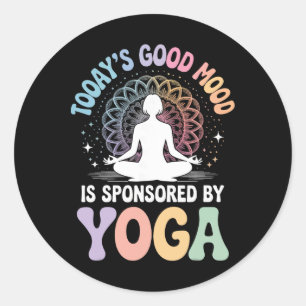 Adesivo O Bom Humor de Hoje é Patrocinado Pelo Yoga _3