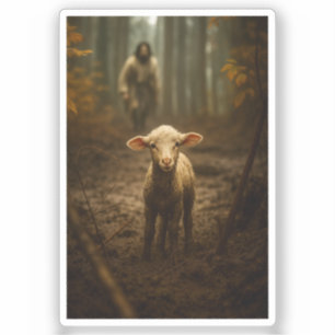 Adesivo O Bom Pastor e a Ovelha Perdida – Jesus & Cordeiro