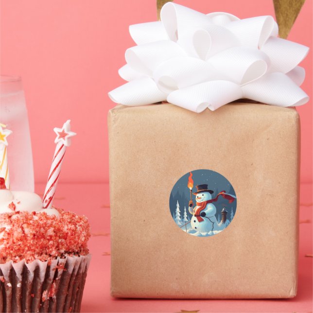 Adesivo O boneco de neve carregar a tocha Olimpiadas (Festa)