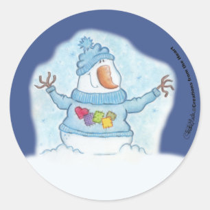 Adesivo O Boneco de neve-Natal é "neve" próxima