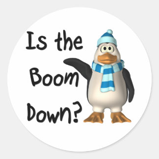 Adesivo O boom está abaixado? Com pinguim