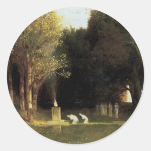 Adesivo O Bosque Sagrado por Arnold Bocklin, Arte Antigo