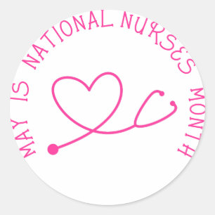 Adesivo O botão May é National Nurses Month