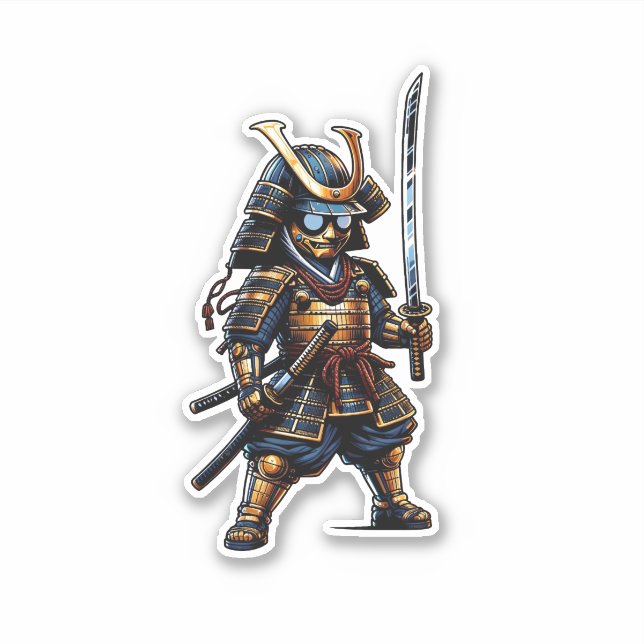 Adesivo O Brave Samurai Warrior Sticker (Frente)