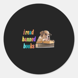 Adesivo O Buldogue I Lê Livros Banidos